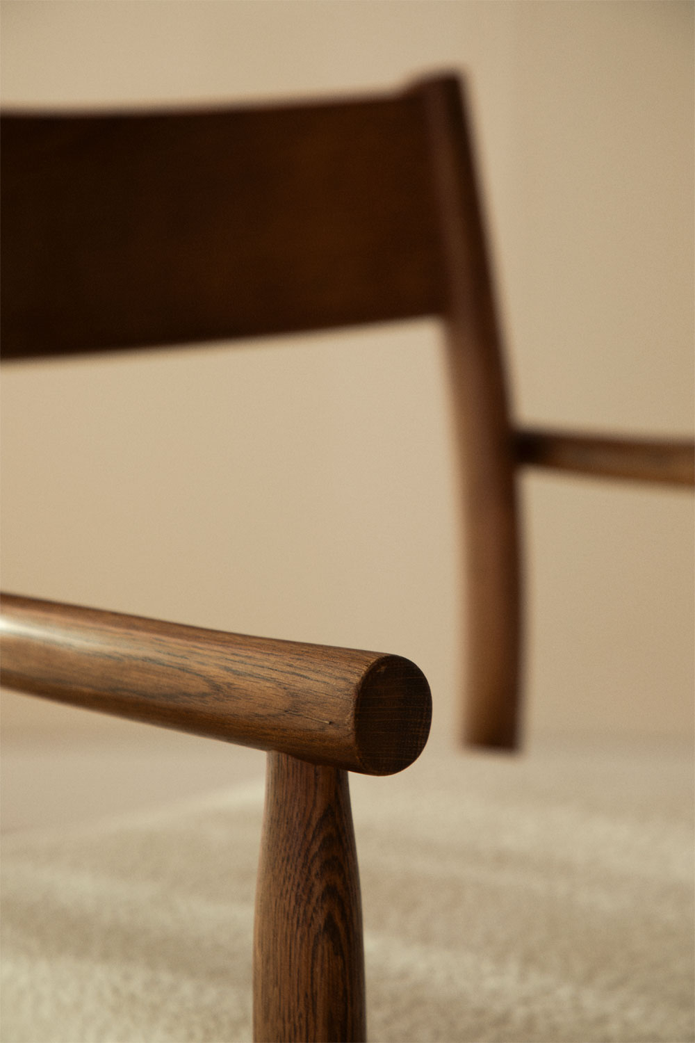 Pacco di 2 sedie da pranzo in legno di rovere e bouclé Mara Signature