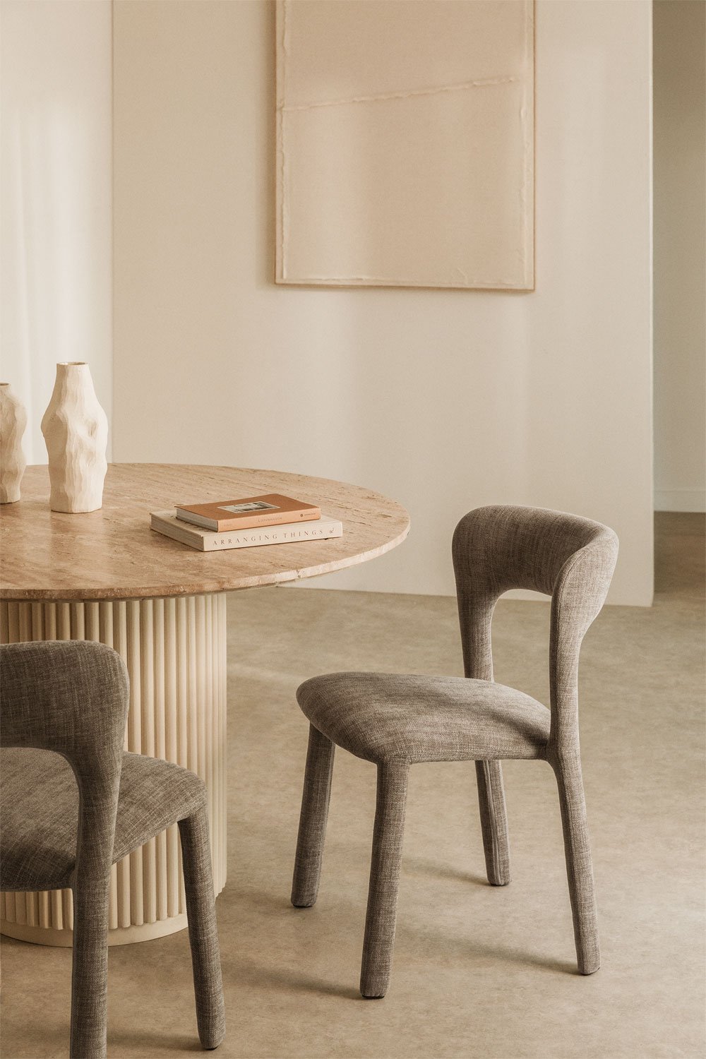 Set di 4 sedie da pranzo imbottite Brusel