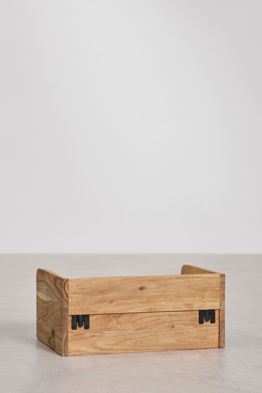 Confezione da 2 comodini sospesi 45x30 cm in legno di acacia Narbona