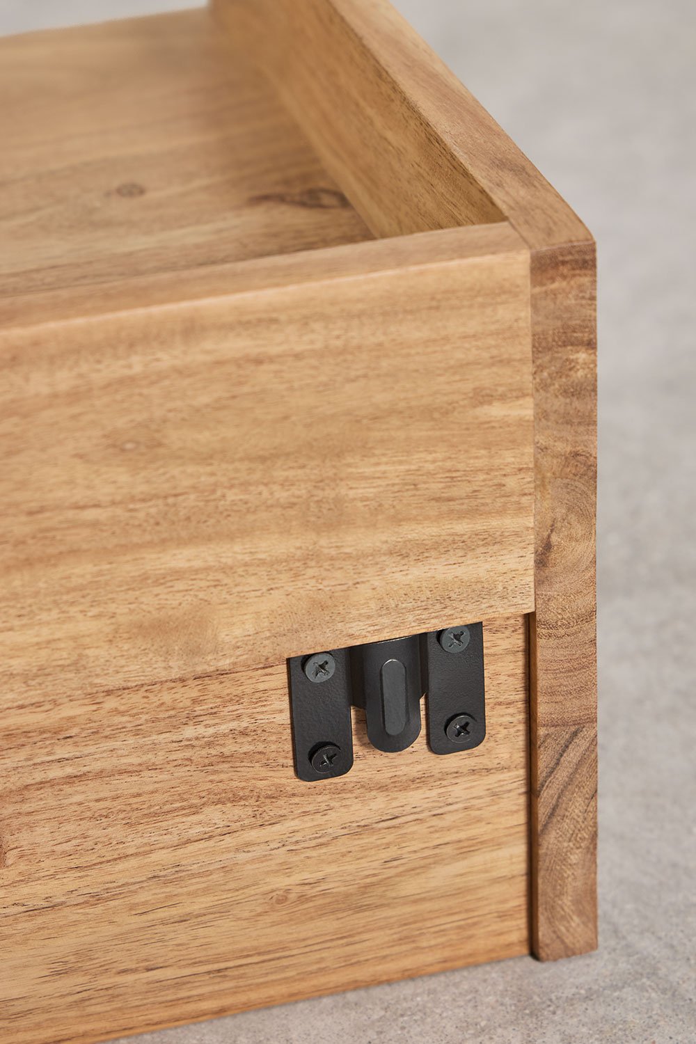 Confezione da 2 comodini sospesi 45x30 cm in legno di acacia Narbona