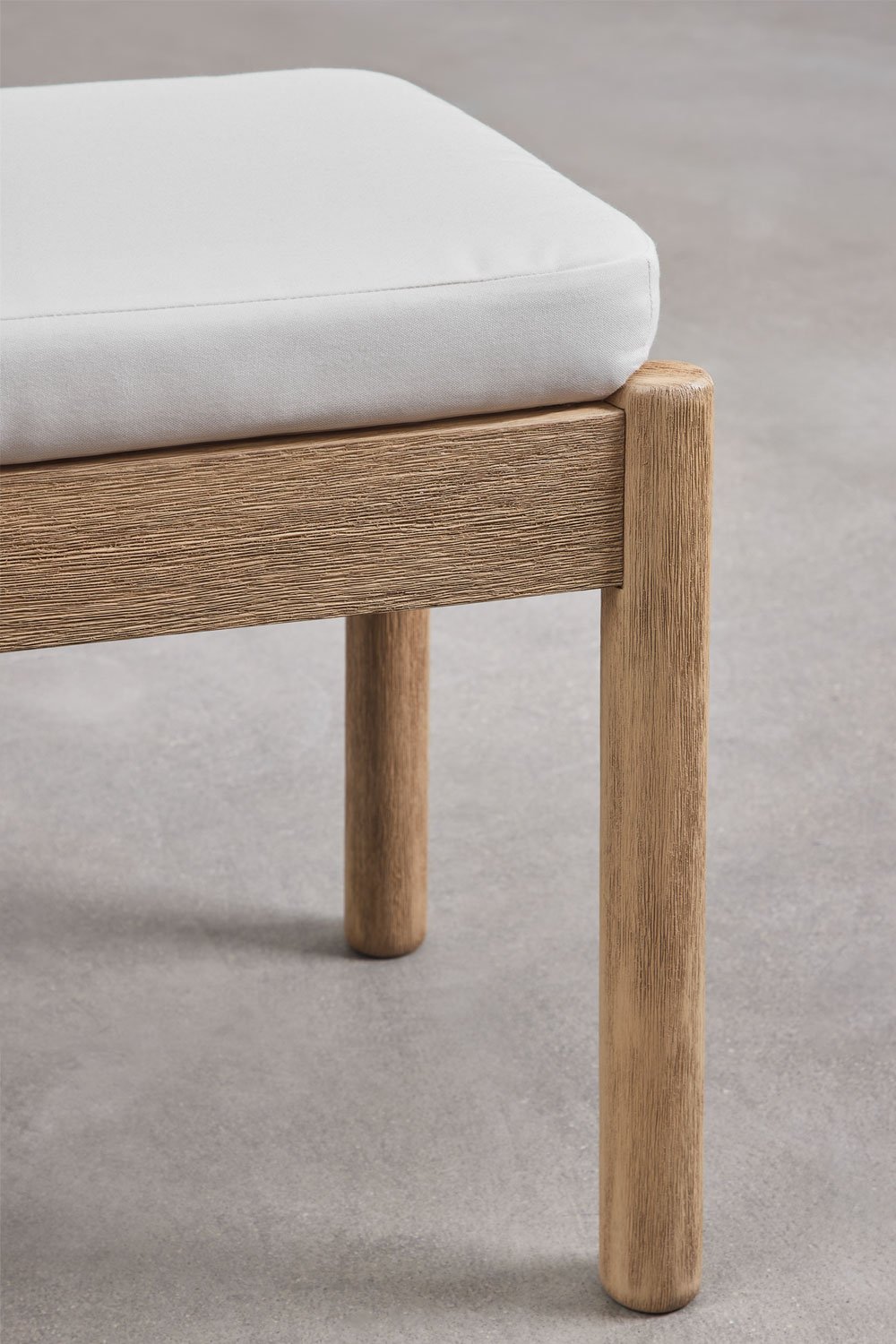 Panca da 180 cm in legno di acacia e tessuto Karvia