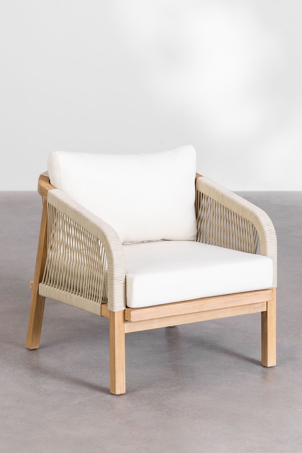 Poltrona in legno di acacia Dubai