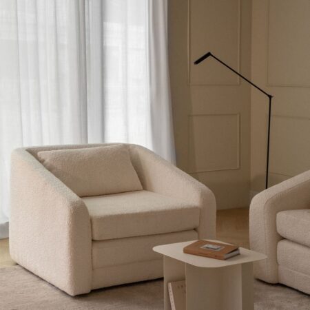 Poltrona letto in tessuto bouclé Dalila