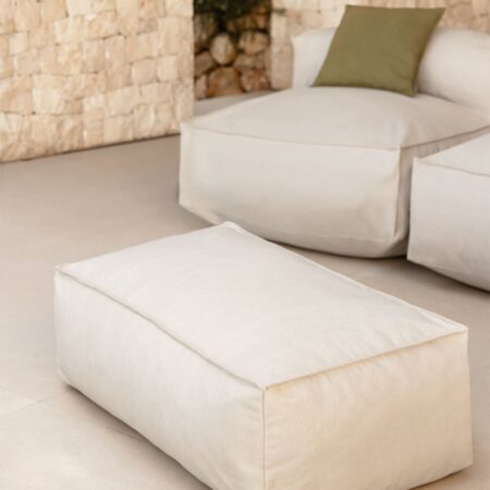 Pouf da giardino 110x65 cm in tessuto Dojans