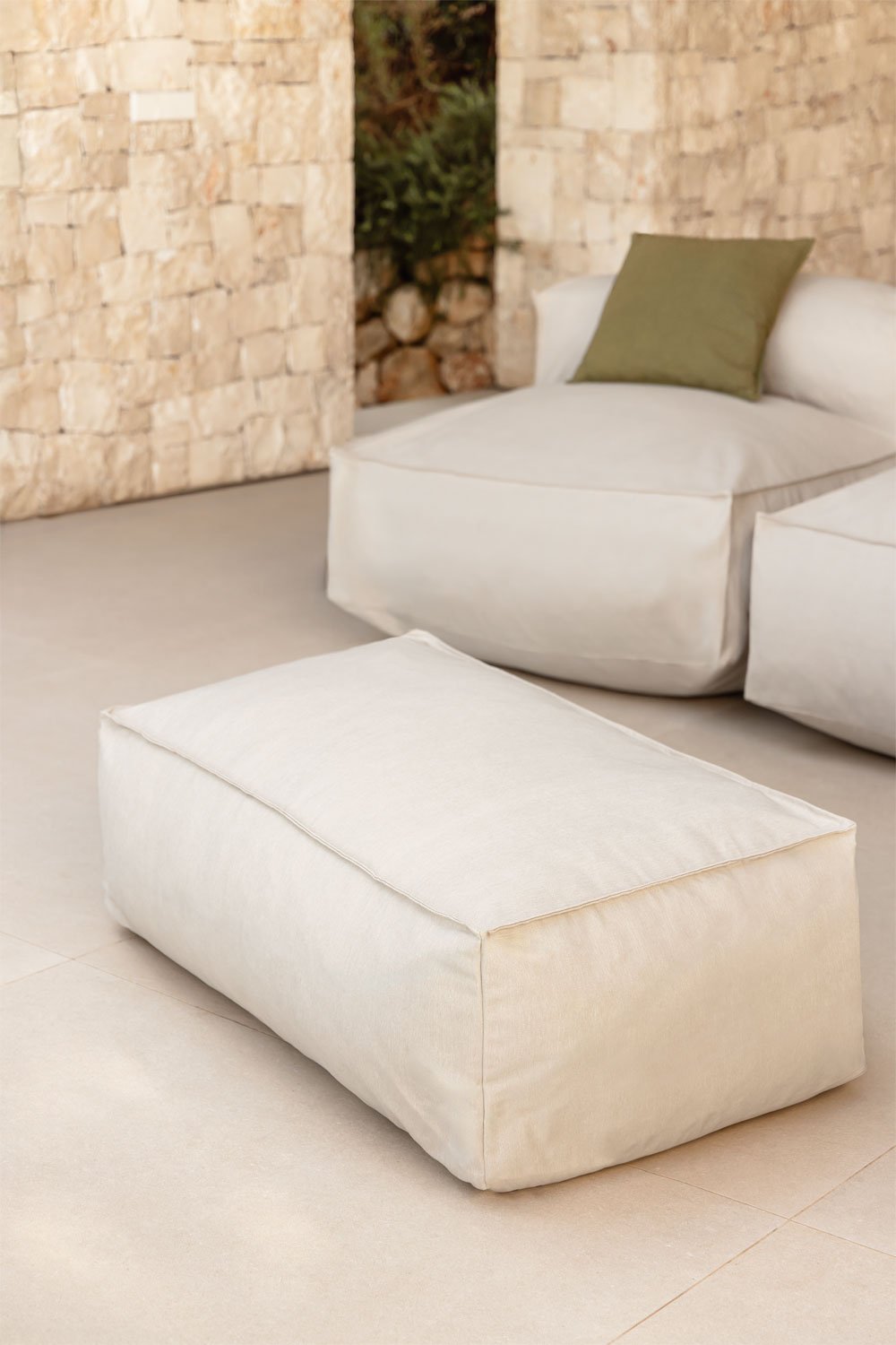 Pouf da giardino 110x65 cm in tessuto Dojans