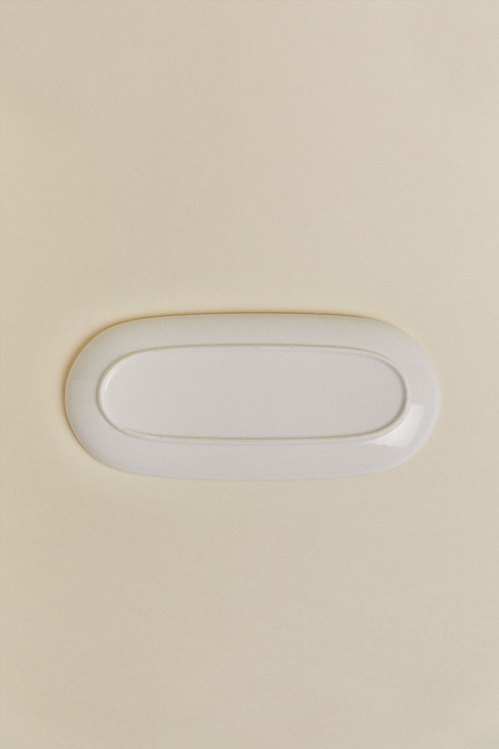 Set di 2 vassoi in new bone china Isolda