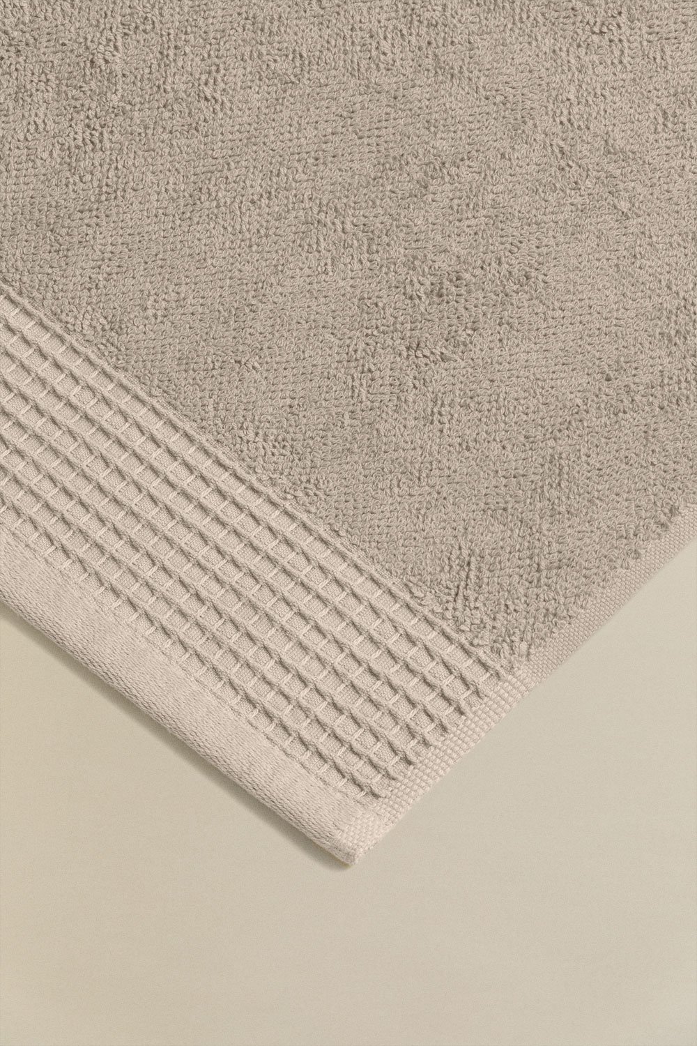 Set 4 asciugamani in spugna di cotone con bordo Claritone