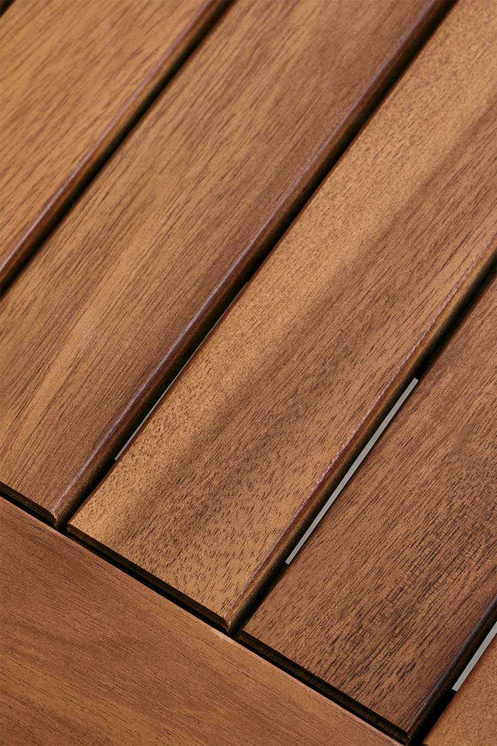 Set tavolo rotondo (Ø60 cm) e 2 sedie da giardino pieghevoli in legno di acacia Delawer