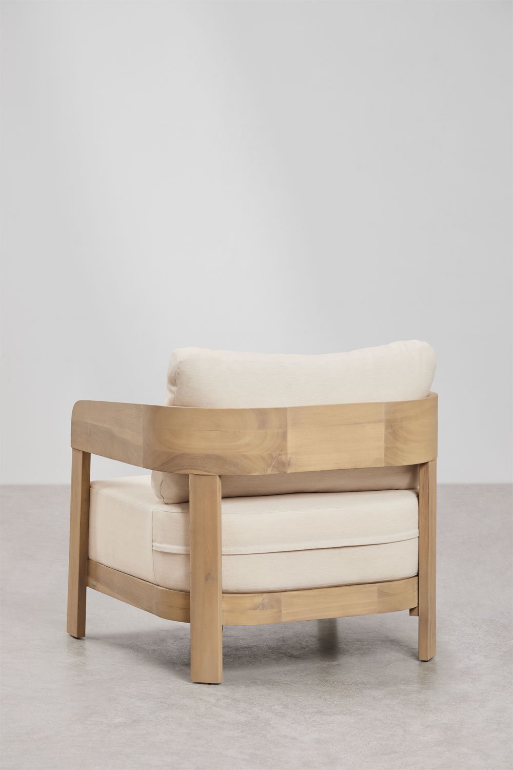 Set da giardino con 2 poltrone e tavolino in legno di acacia Uleno