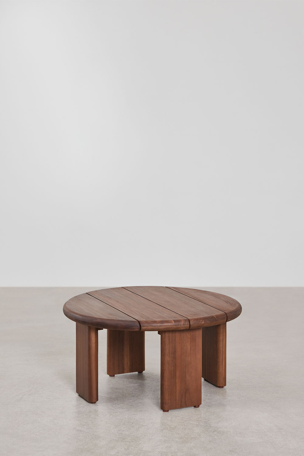 Set da giardino con divano 3 posti e 2 tavolini in rattan e legno di acacia Famara