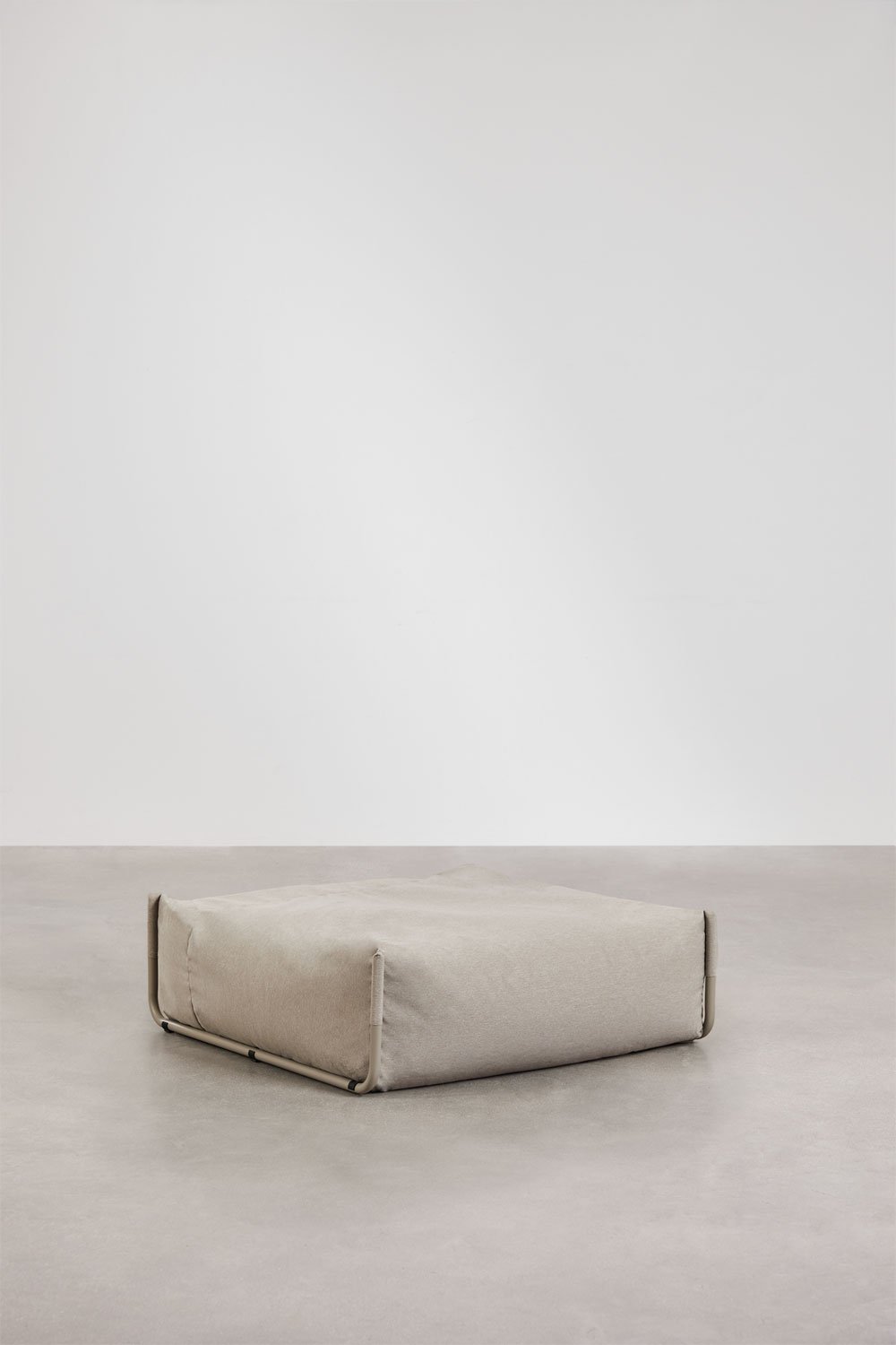 Set da giardino con divano modulare 3 pezzi, pouf e tavolino Oporto