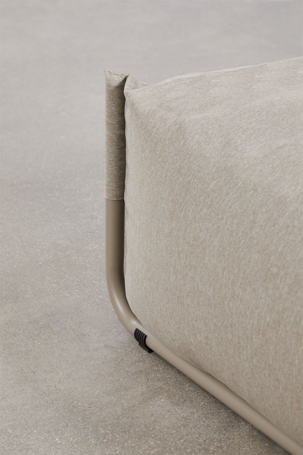 Set da giardino con divano modulare 3 pezzi, pouf e tavolino Oporto
