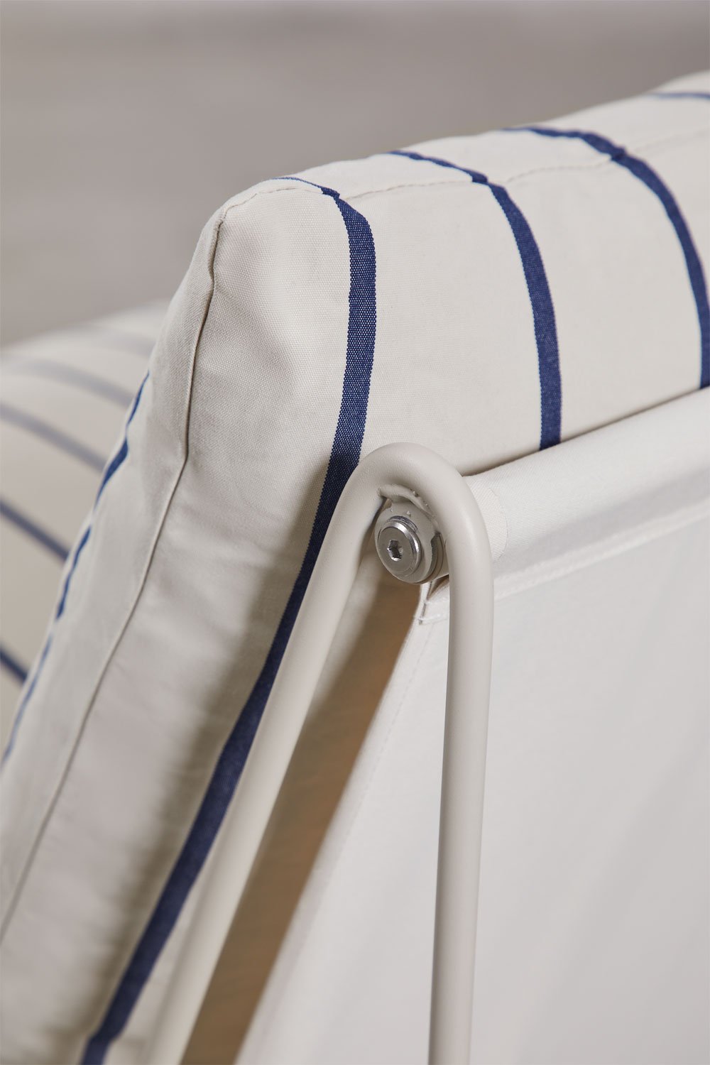 Set da giardino con divano modulare a 4 pezzi, tavolino e pouf convertibile Amaro
