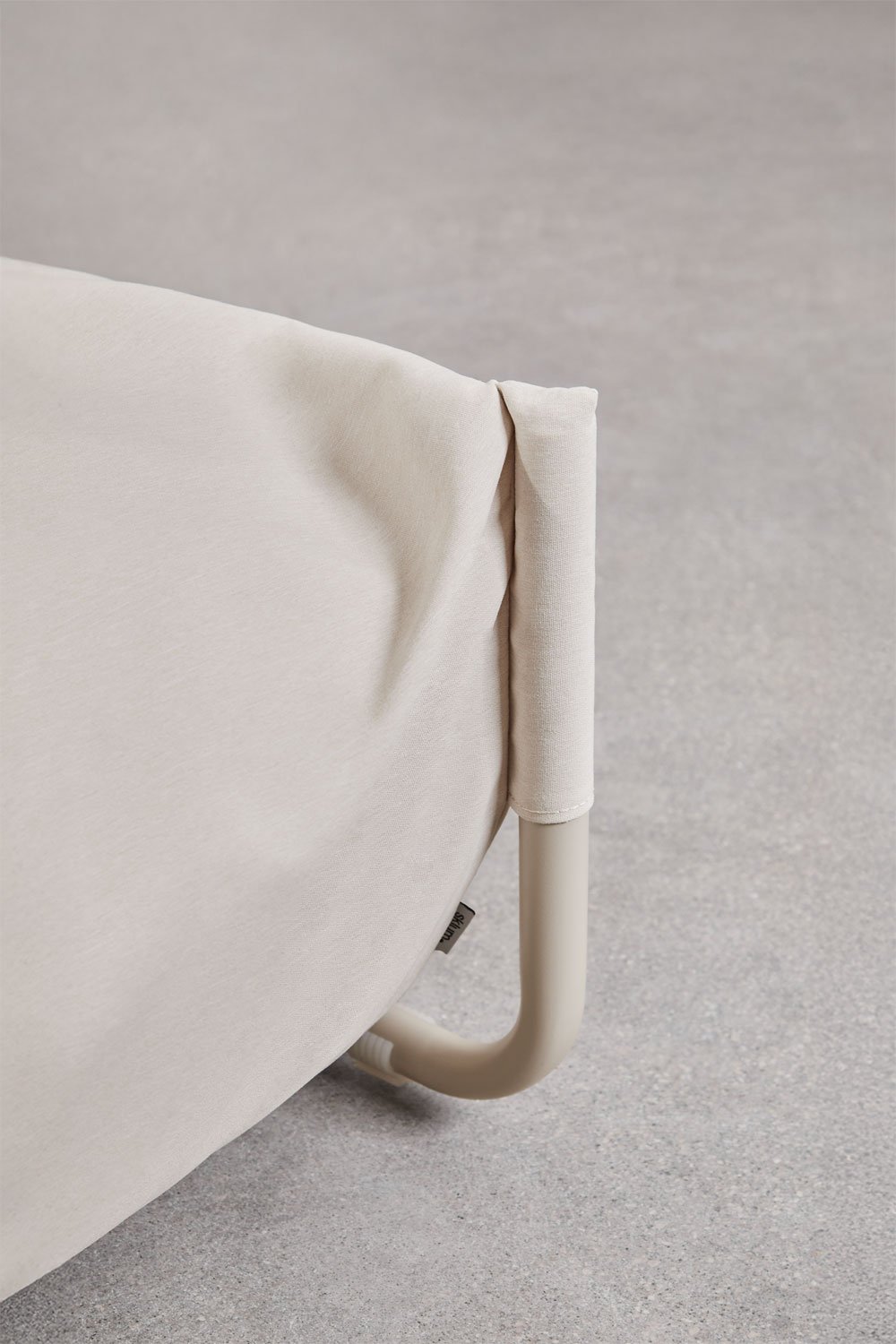 Set da giardino Porto con divano chaise longue modulare da 2 pezzi, pouf e tavolino