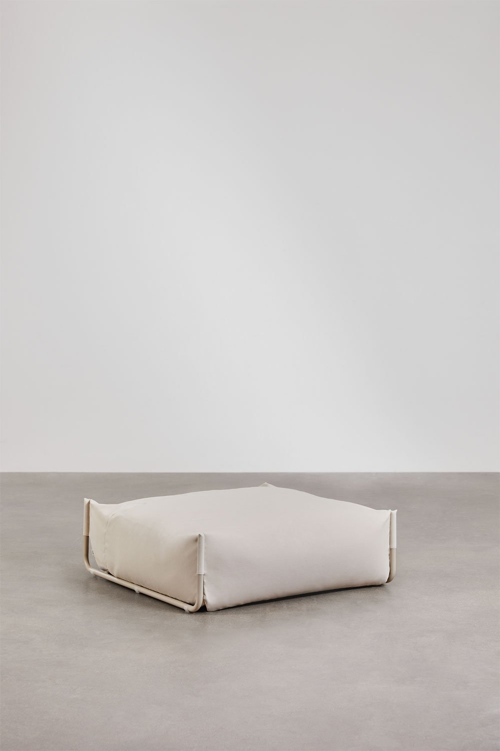 Set da giardino Porto con divano chaise longue modulare da 2 pezzi, pouf e tavolino