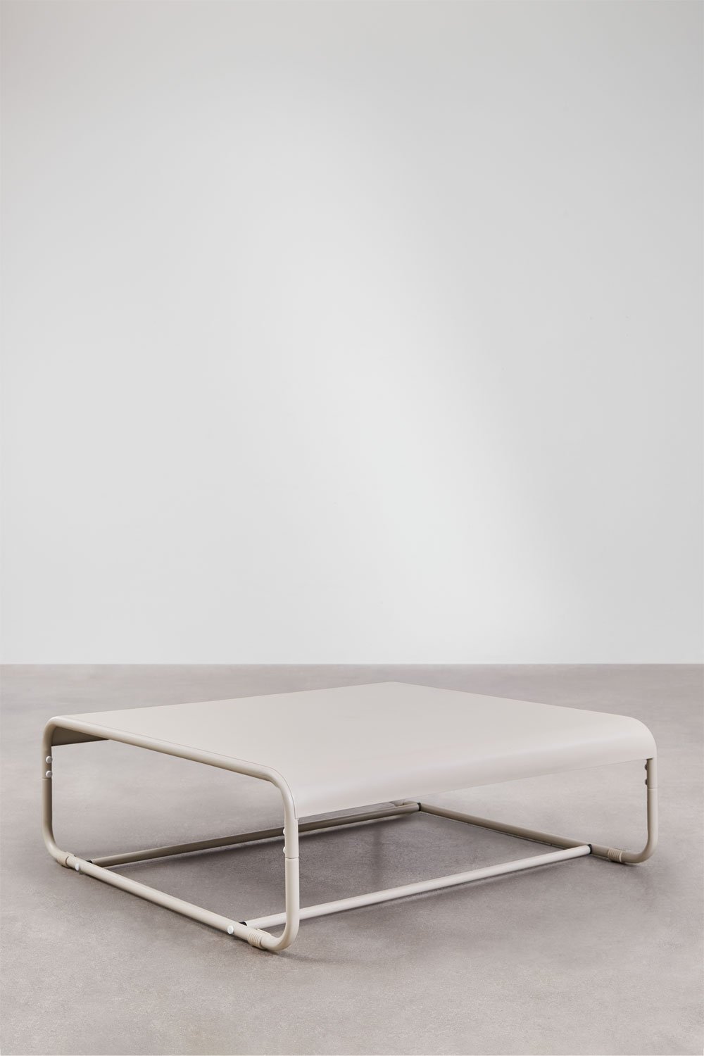 Set da giardino Porto con divano chaise longue modulare da 2 pezzi, pouf e tavolino