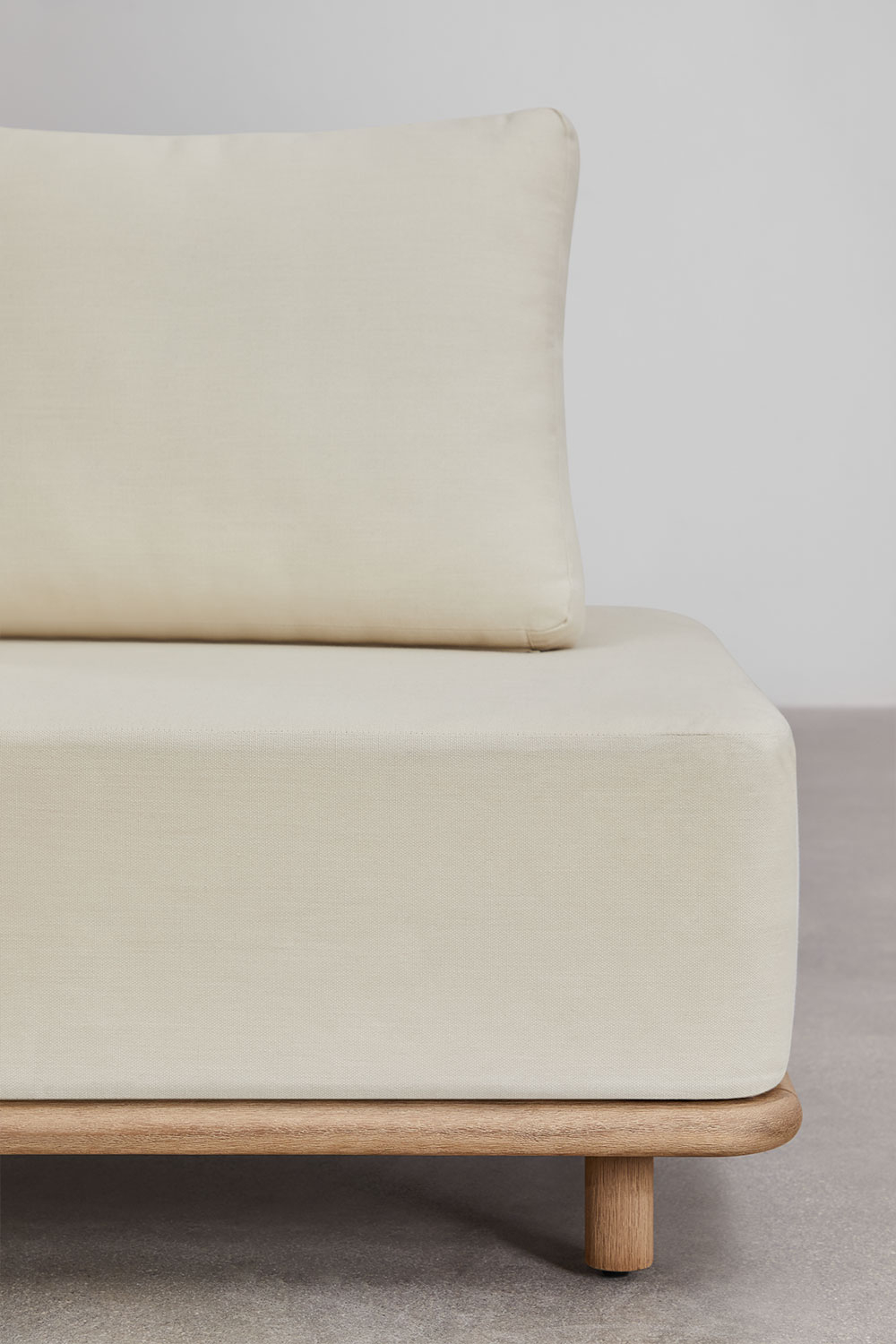 Set di divani angolari Portet Acacia da 5 pezzi con tavolino laterale