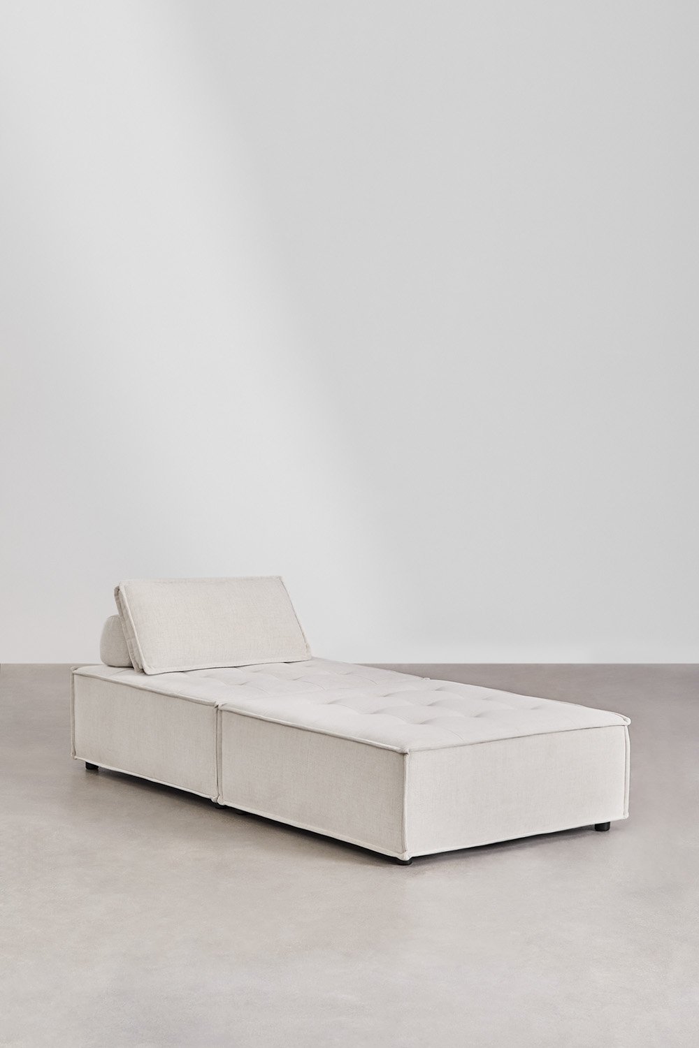Set soggiorno con poltrona e pouf in tessuto Vermont