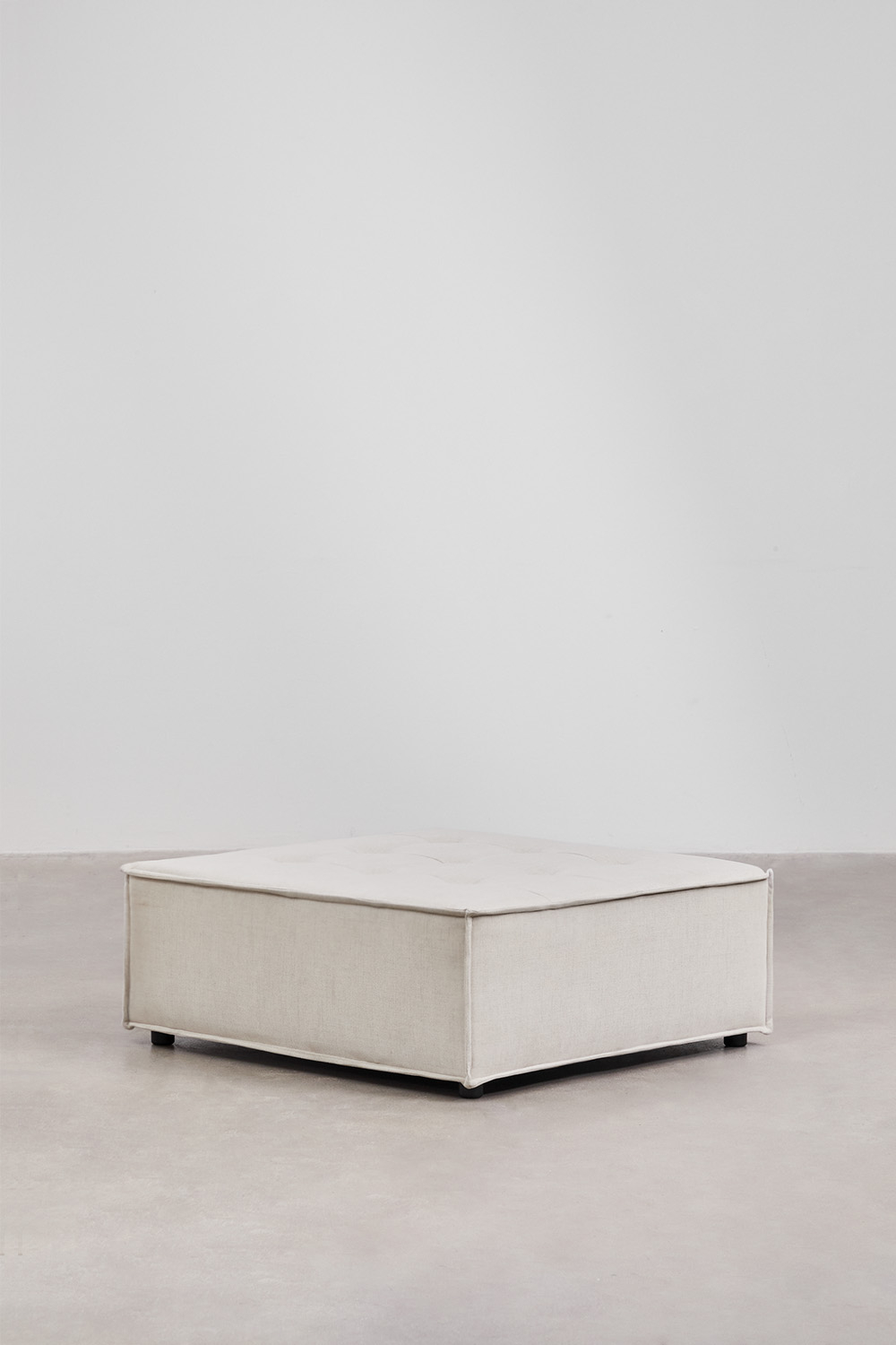 Set soggiorno con poltrona e pouf in tessuto Vermont