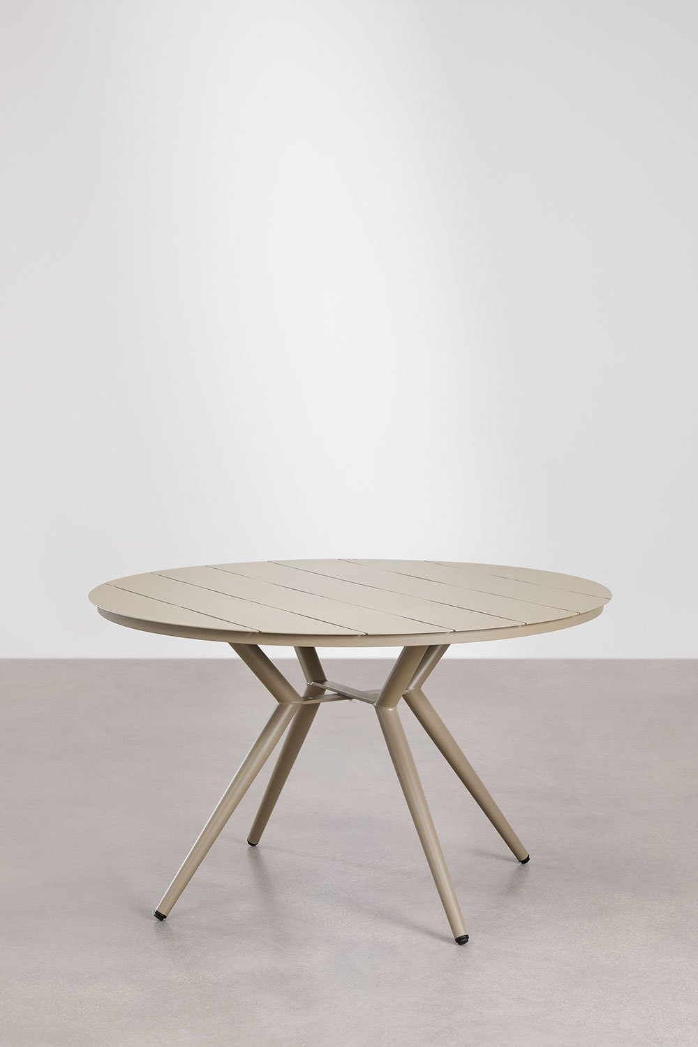 Set da tavolo rotondo Valerie, Ø125 cm, e 6 sedie da giardino Arhiza Classic in alluminio con braccioli