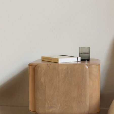 Set di 2 comodini 50x45 cm in legno di mango Miller