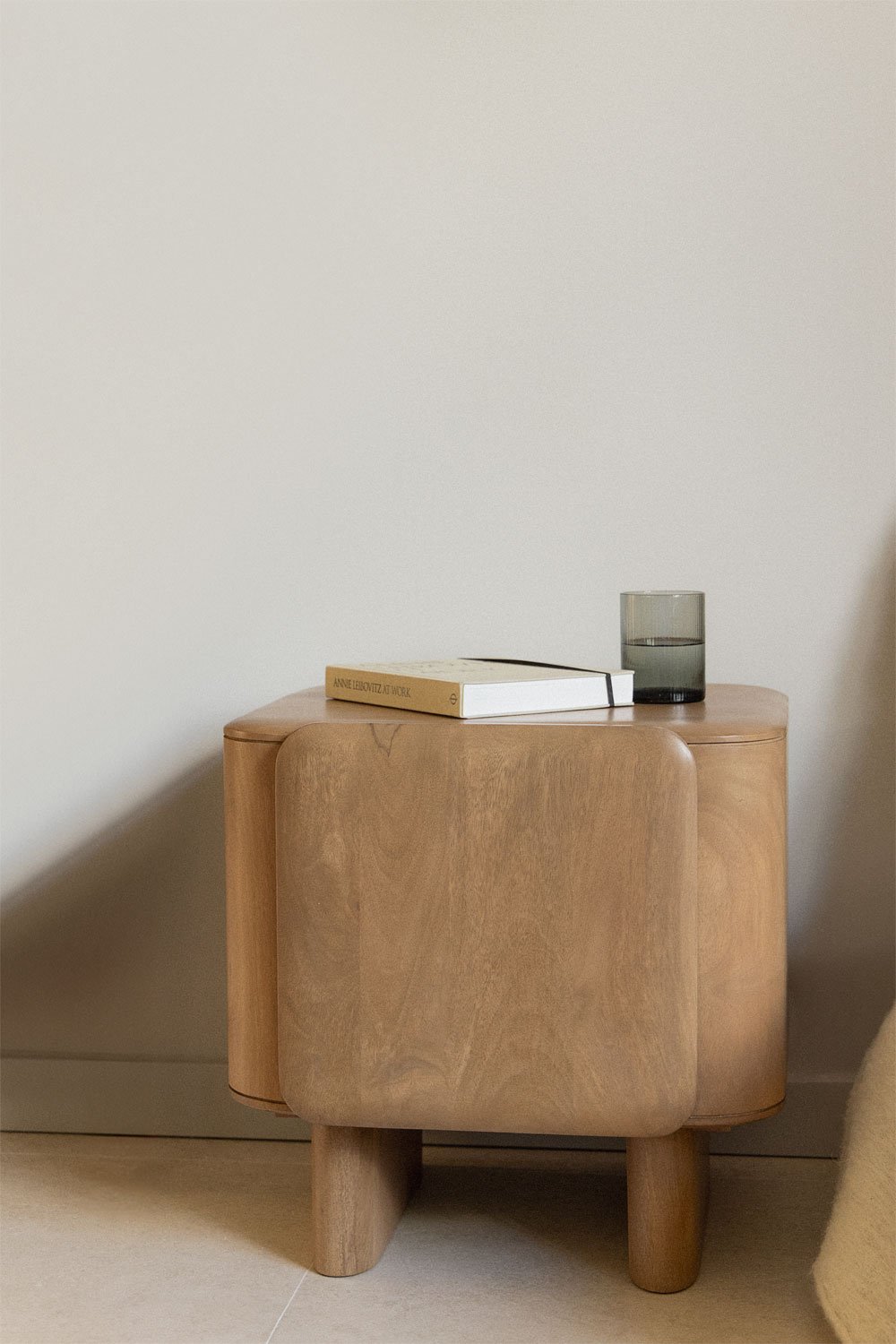 Set di 2 comodini 50x45 cm in legno di mango Miller