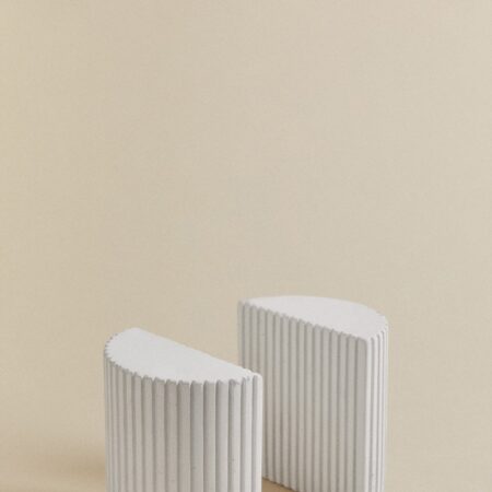 Set di 2 fermalibri in cemento Morbel