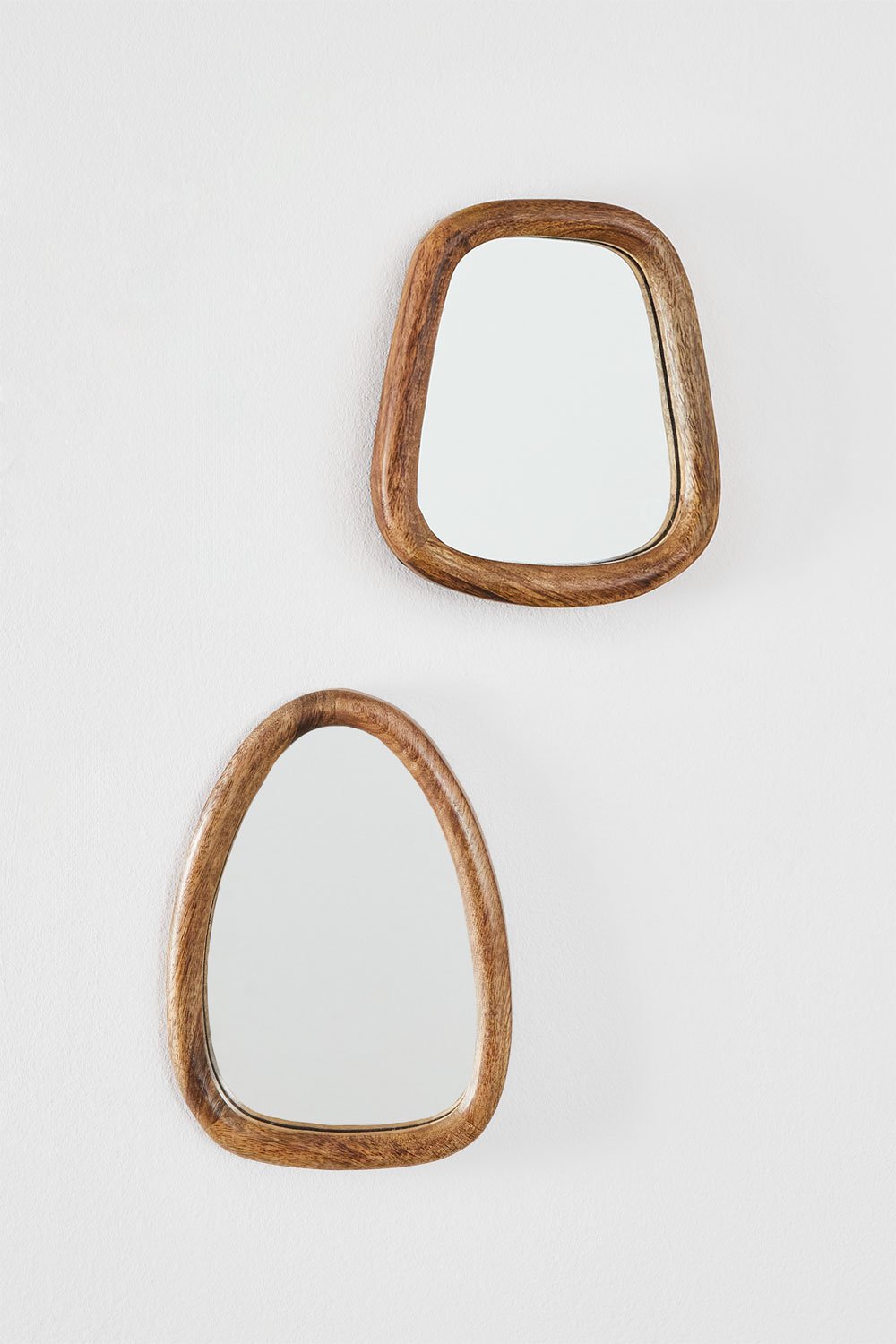 Set di 2 specchi da parete in legno di mango Gabael Design