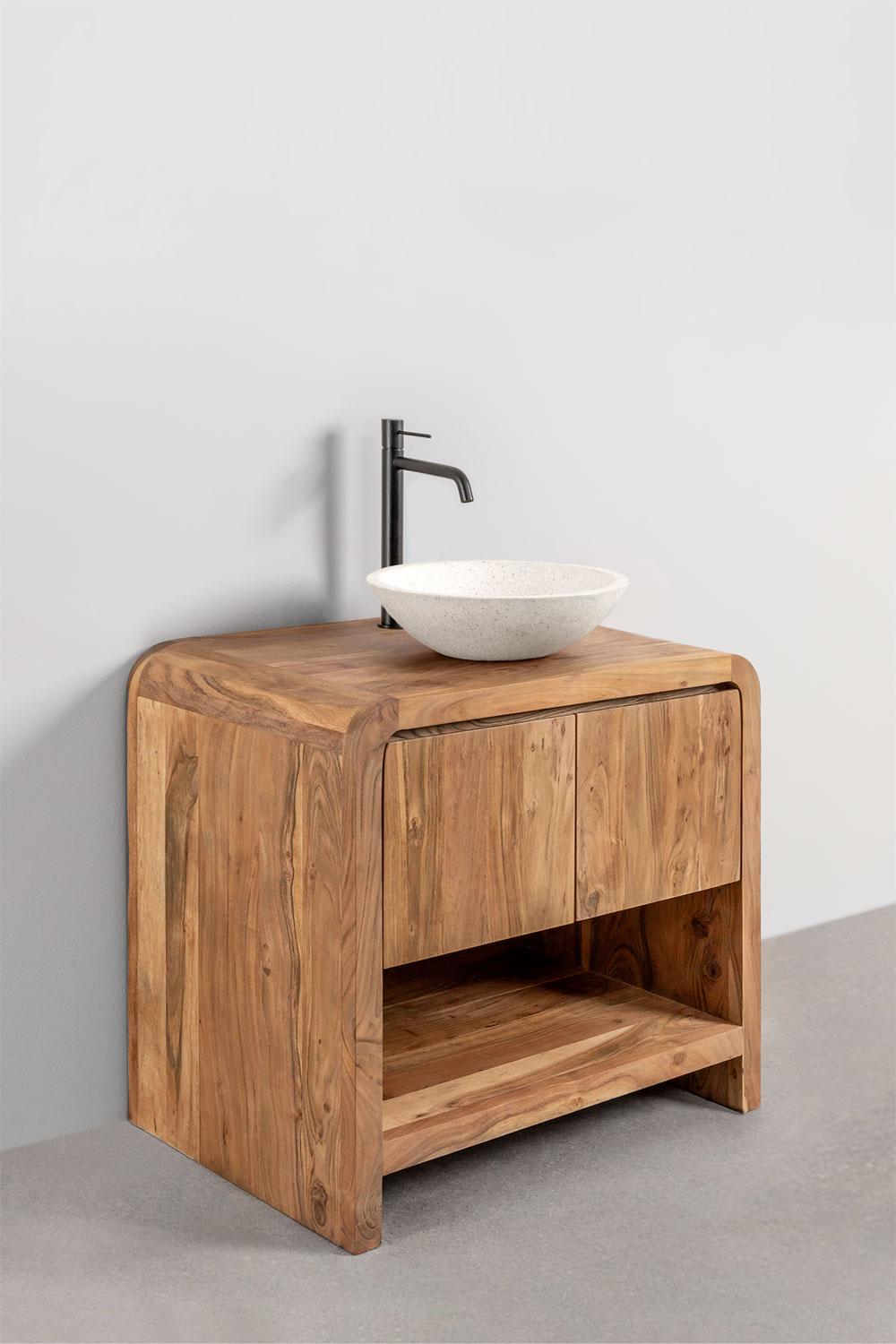 Set di mobili da bagno in legno di acacia Vacry