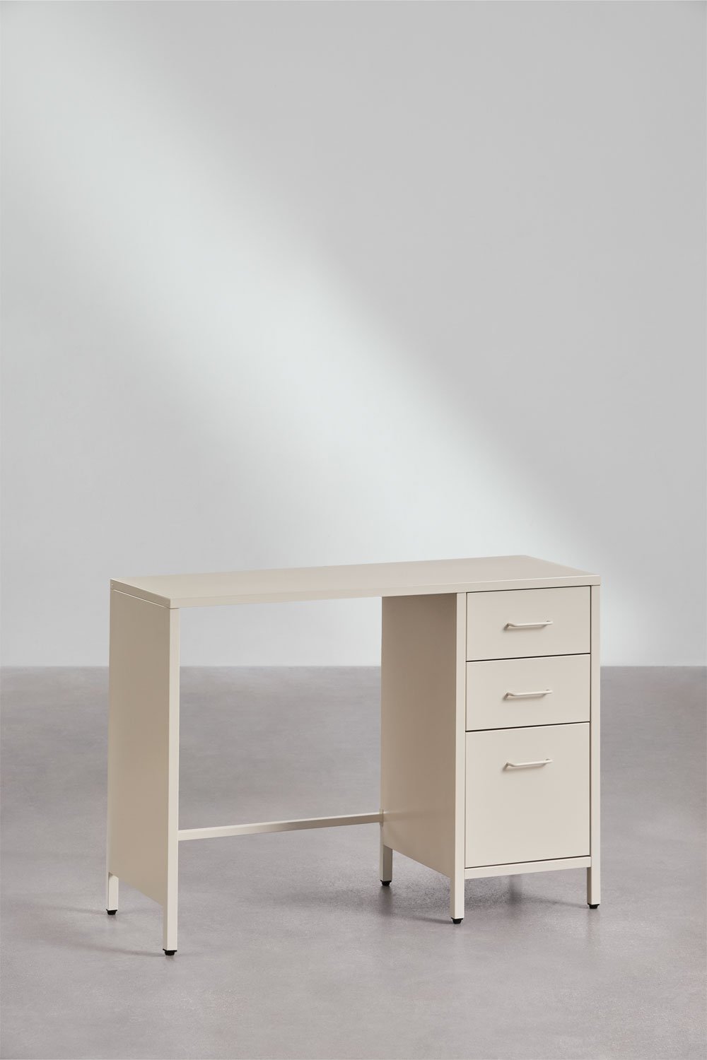Set di scrivania, cassetti e scaffalature in acciaio Janine