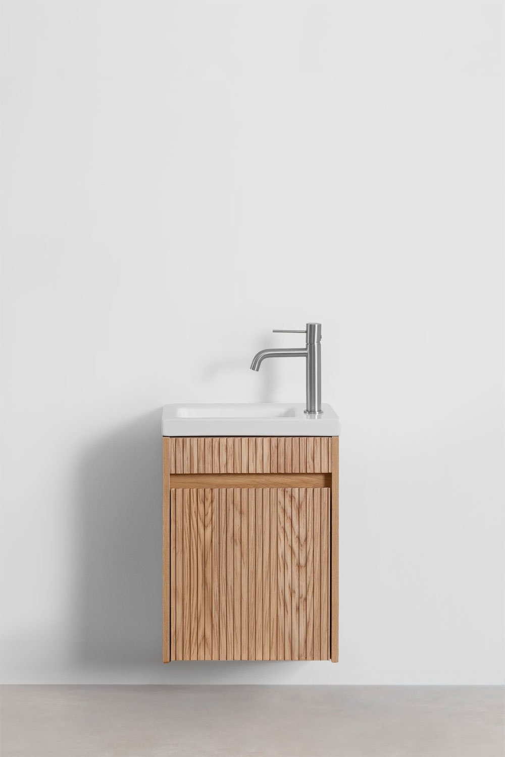Set di mobili da bagno in legno con lavabo integrato Narek