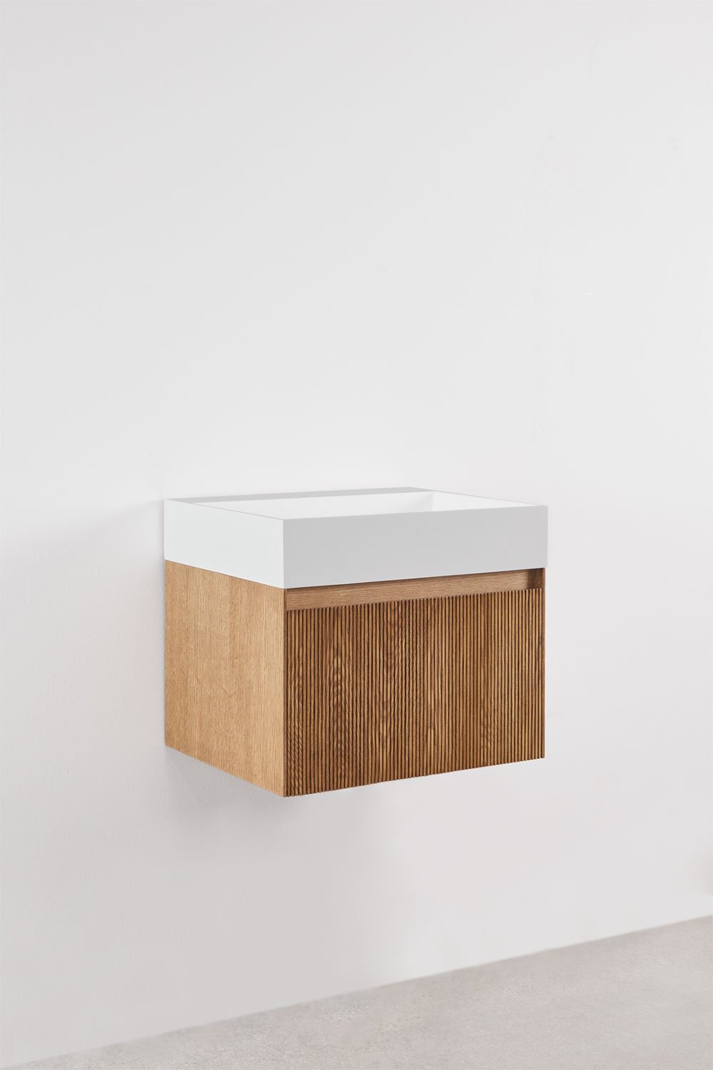 Set mobili da bagno in legno Aldeia con lavabo integrato