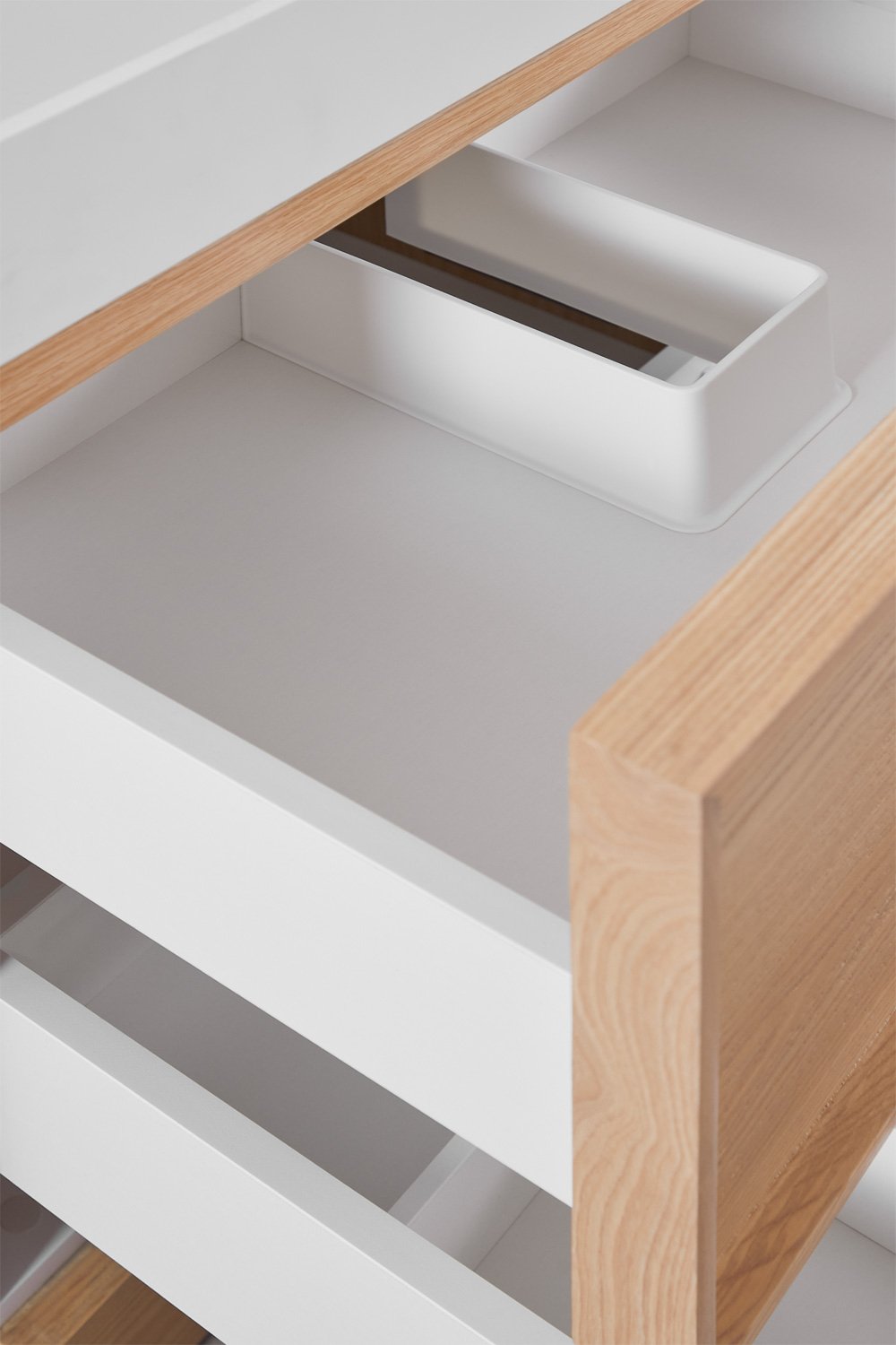 Set mobili da bagno in legno Jolene con lavabo integrato