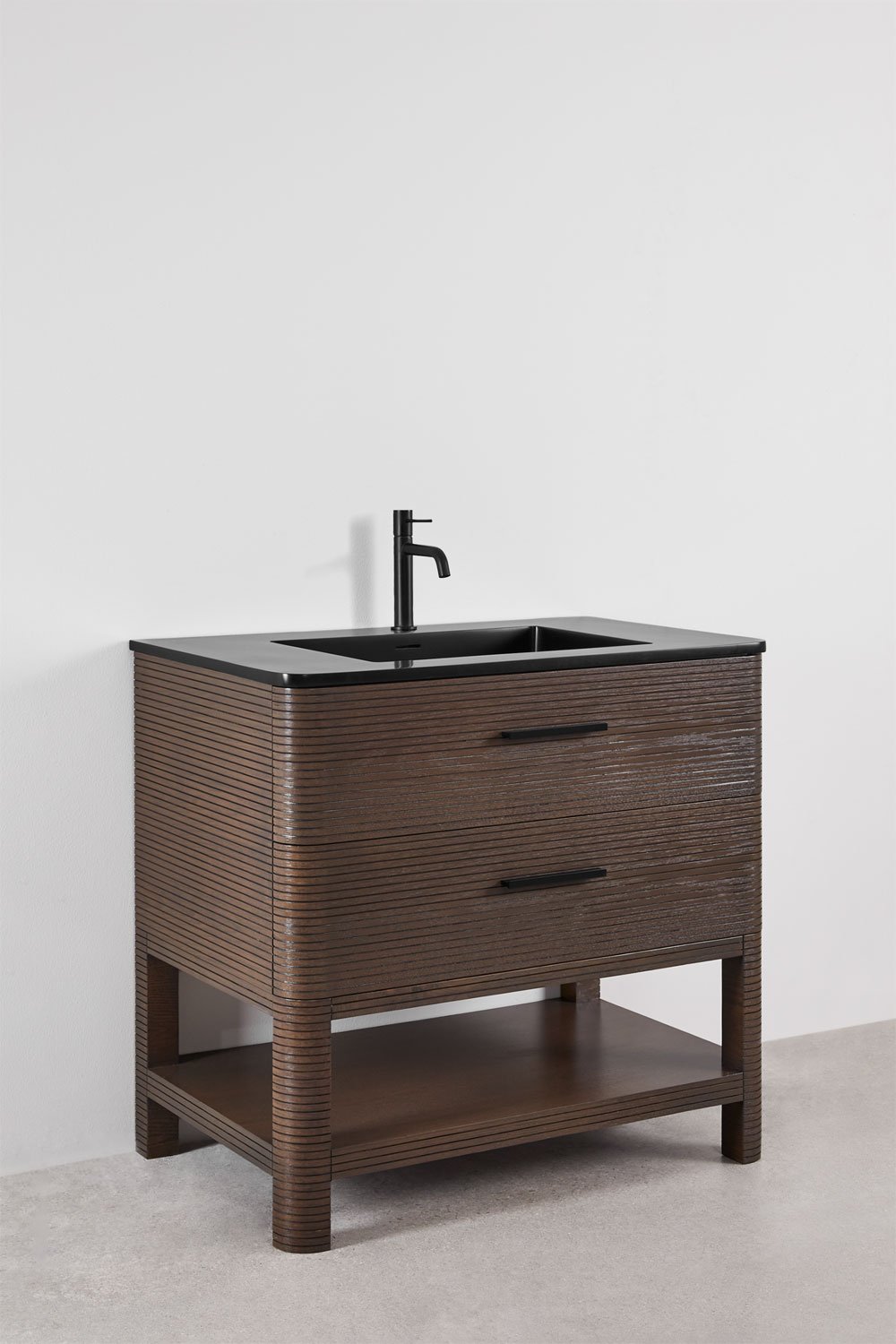 Set di mobili da bagno in legno con lavabo integrato Misene