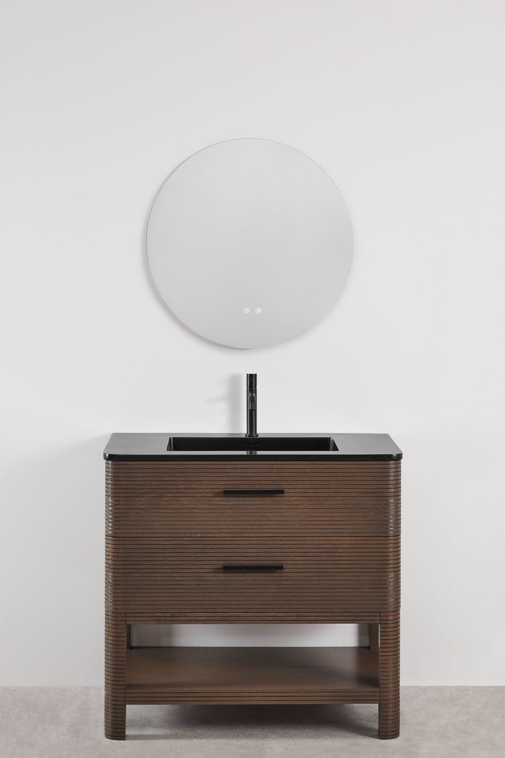 Set di mobili da bagno in legno con lavabo integrato Misene