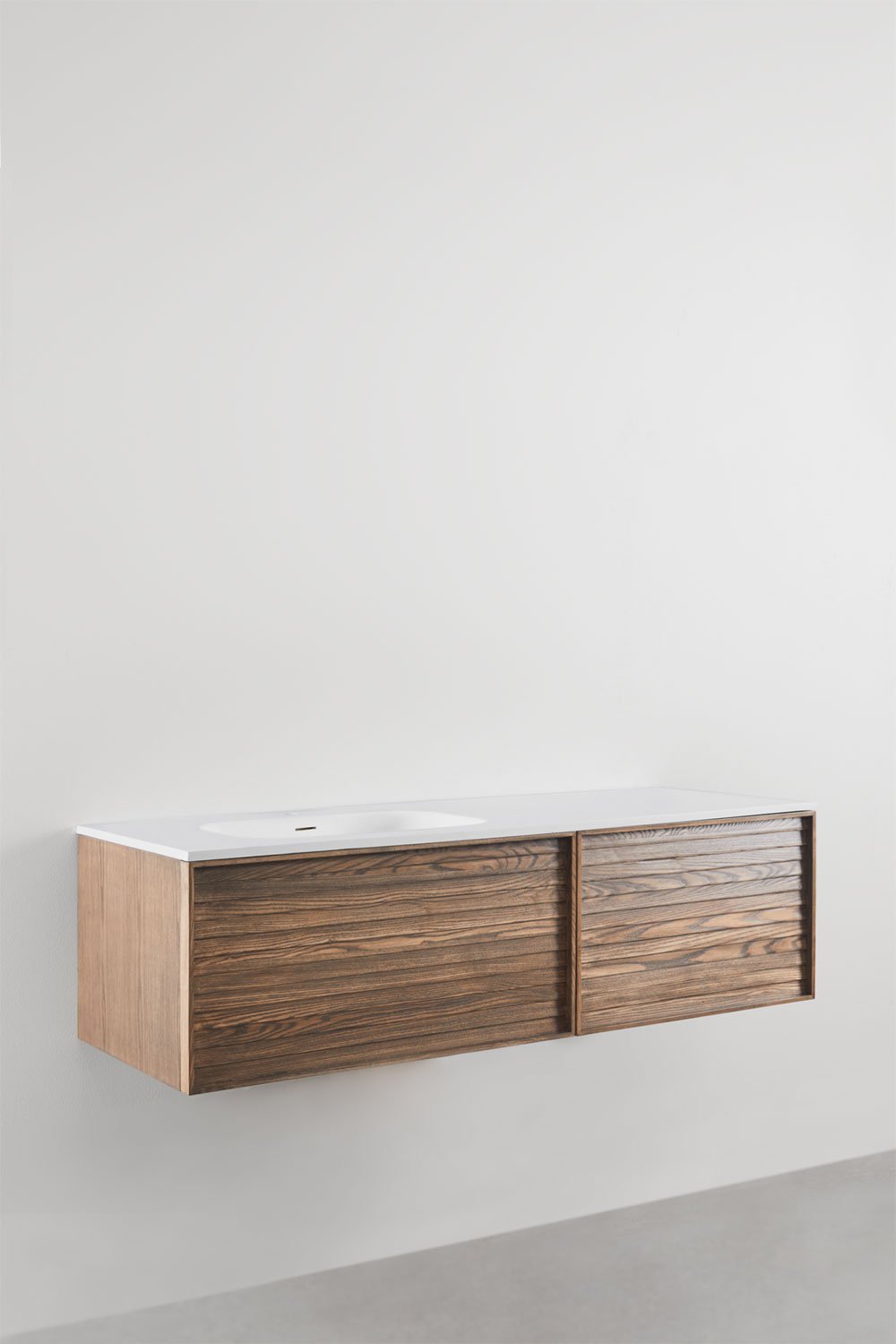 Set mobili da bagno in legno Solea con lavabo integrato