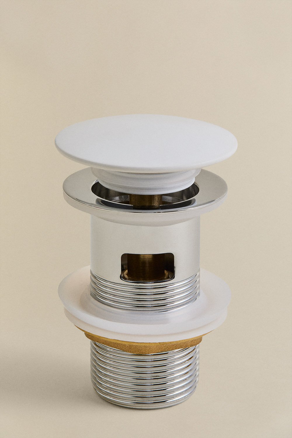 Set rubinetteria per lavabo Alameda in ottone e set valvola di scarico per lavabo tipo Click-Clack Orveta in acciaio inox e otto