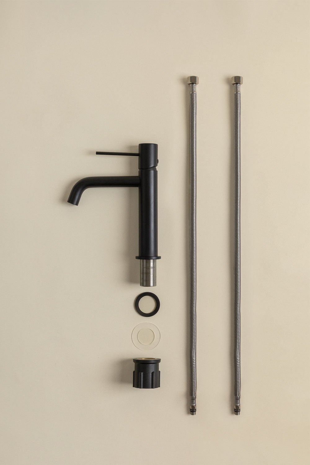 Set rubinetto lavabo e valvola di scarico in ottone per lavello tipo Orveta Click-Clack