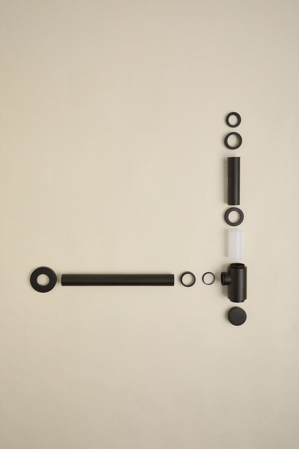 Set sifone lavello Bibur in acciaio inox e valvola di scarico per lavello tipo Click-Clack Orveta
