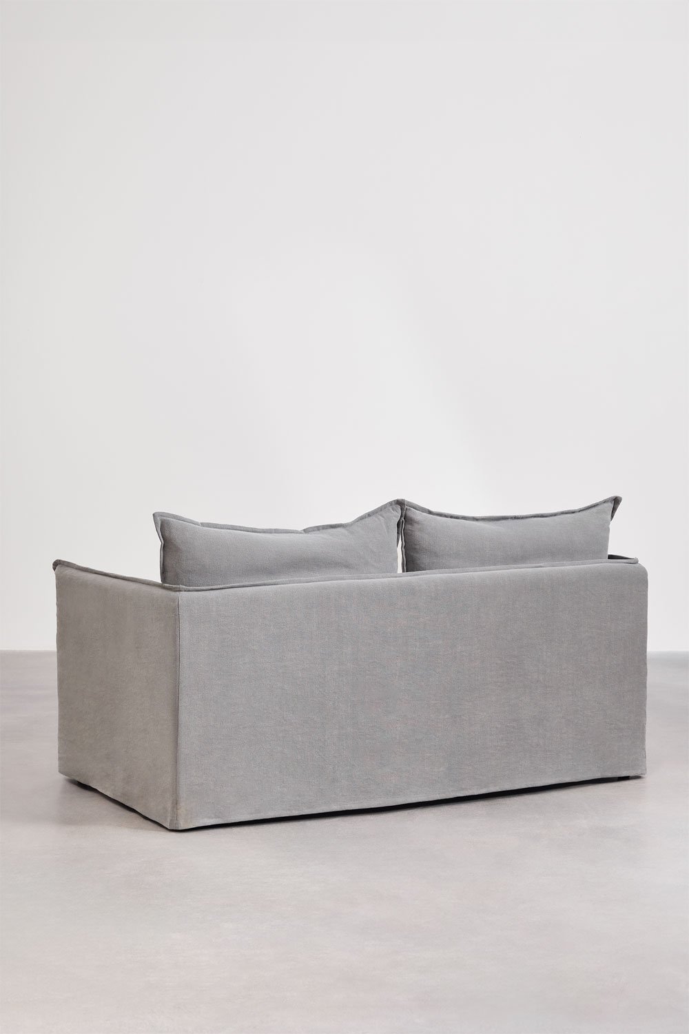 Set soggiorno con divano 2 posti e 2 poltrone in lino e cotone Grace