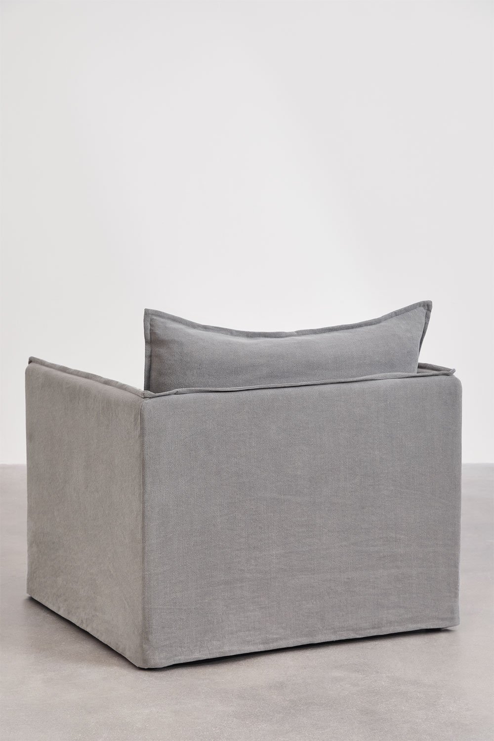 Set soggiorno con divano 2 posti e 2 poltrone in lino e cotone Grace