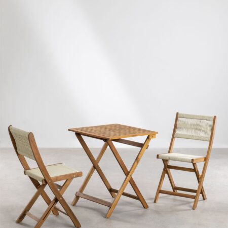 Set da giardino pieghevole Delawer Classic con tavolo e 2 sedie
