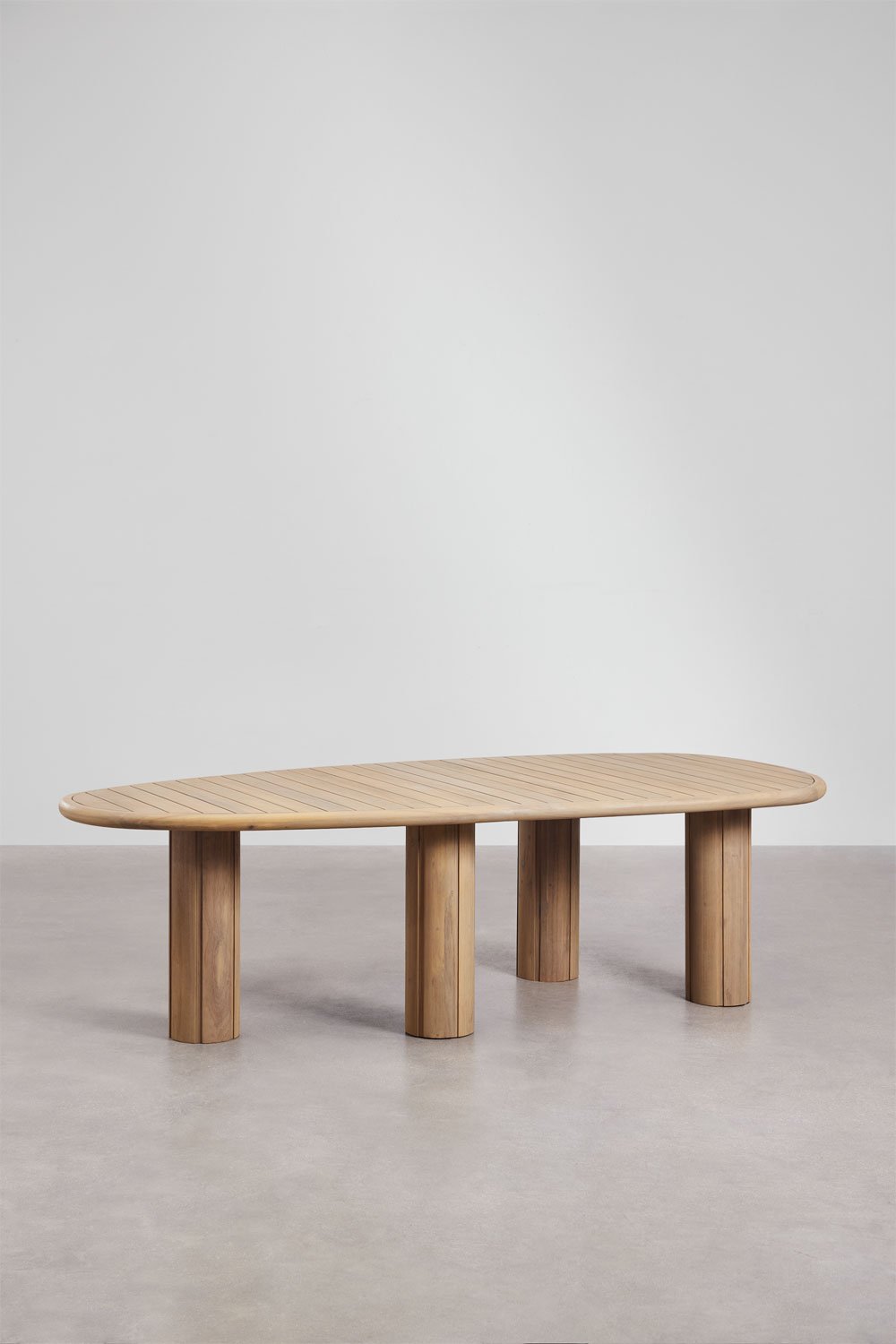 Set tavolo ovale â†”ï¸Ž 190 cm in legno di acacia Danara e 8 sedie da giardino in legno di acacia Saira