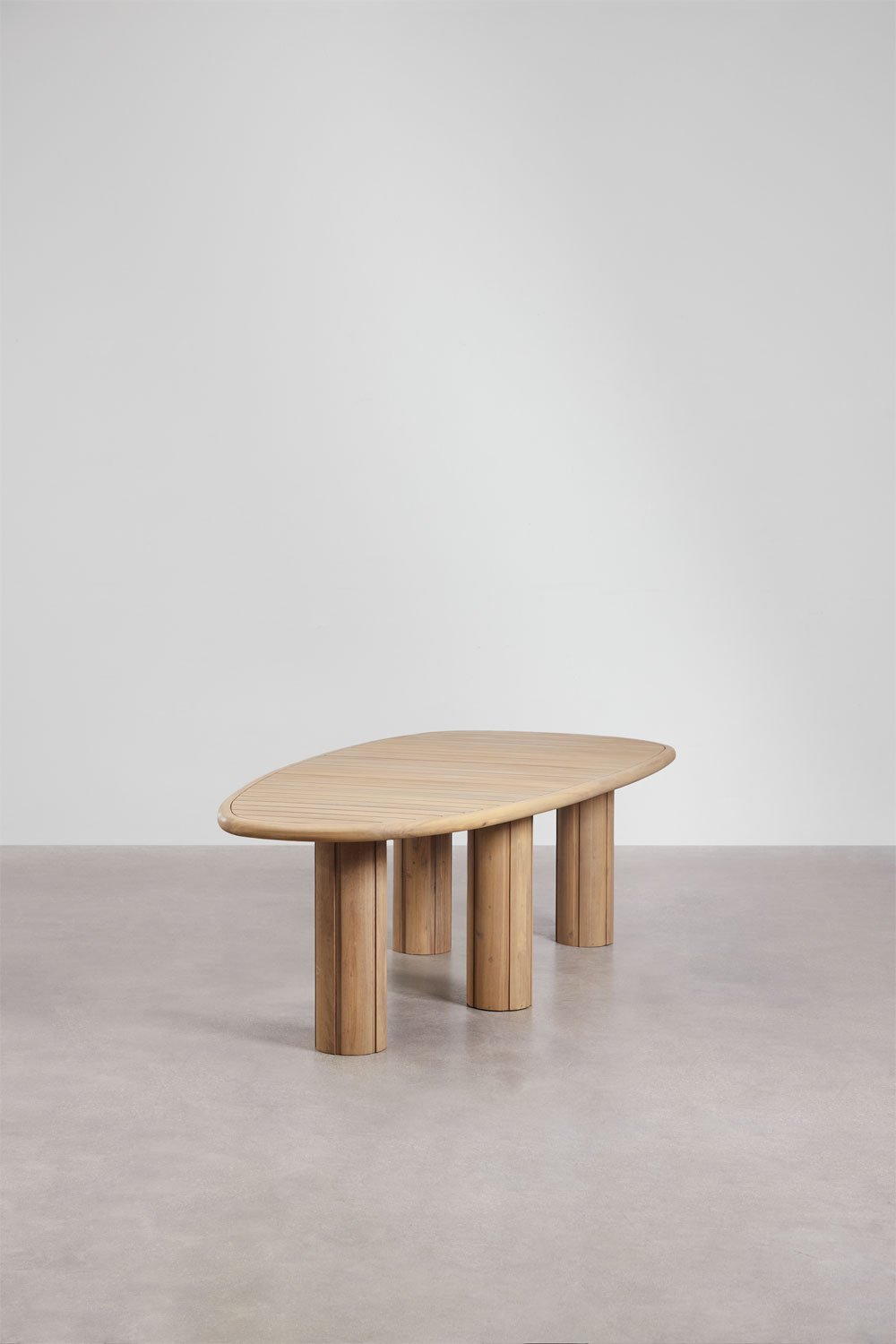 Set tavolo ovale â†”ï¸Ž 190 cm in legno di acacia Danara e 8 sedie da giardino in legno di acacia Saira