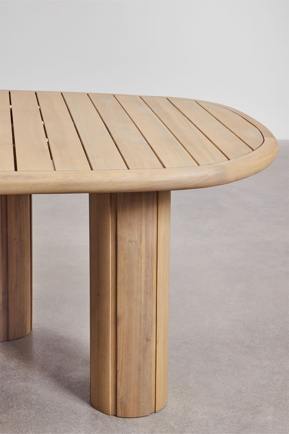 Set tavolo ovale â†”ï¸Ž 190 cm in legno di acacia Danara e 8 sedie da giardino in legno di acacia Saira