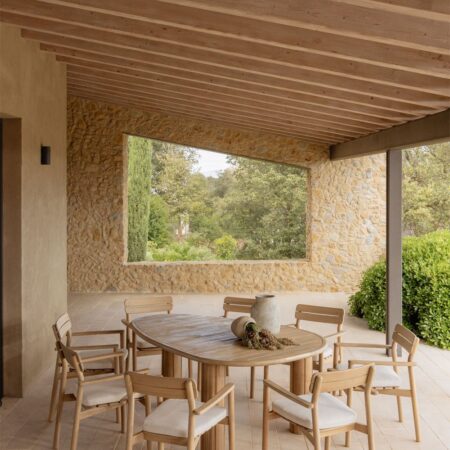 Set tavolo ovale â†”ï¸Ž 190 cm in legno di acacia Danara e 8 sedie da giardino in legno di acacia Saira