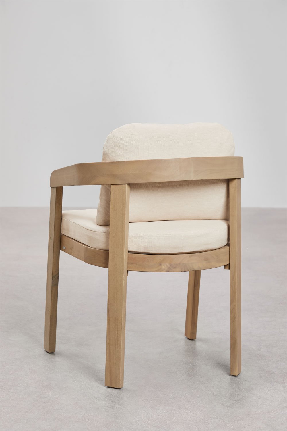 Set tavolo rettangolare 180x90 cm in legno di acacia Kaela e 6 sedie da pranzo in legno di acacia Uleno