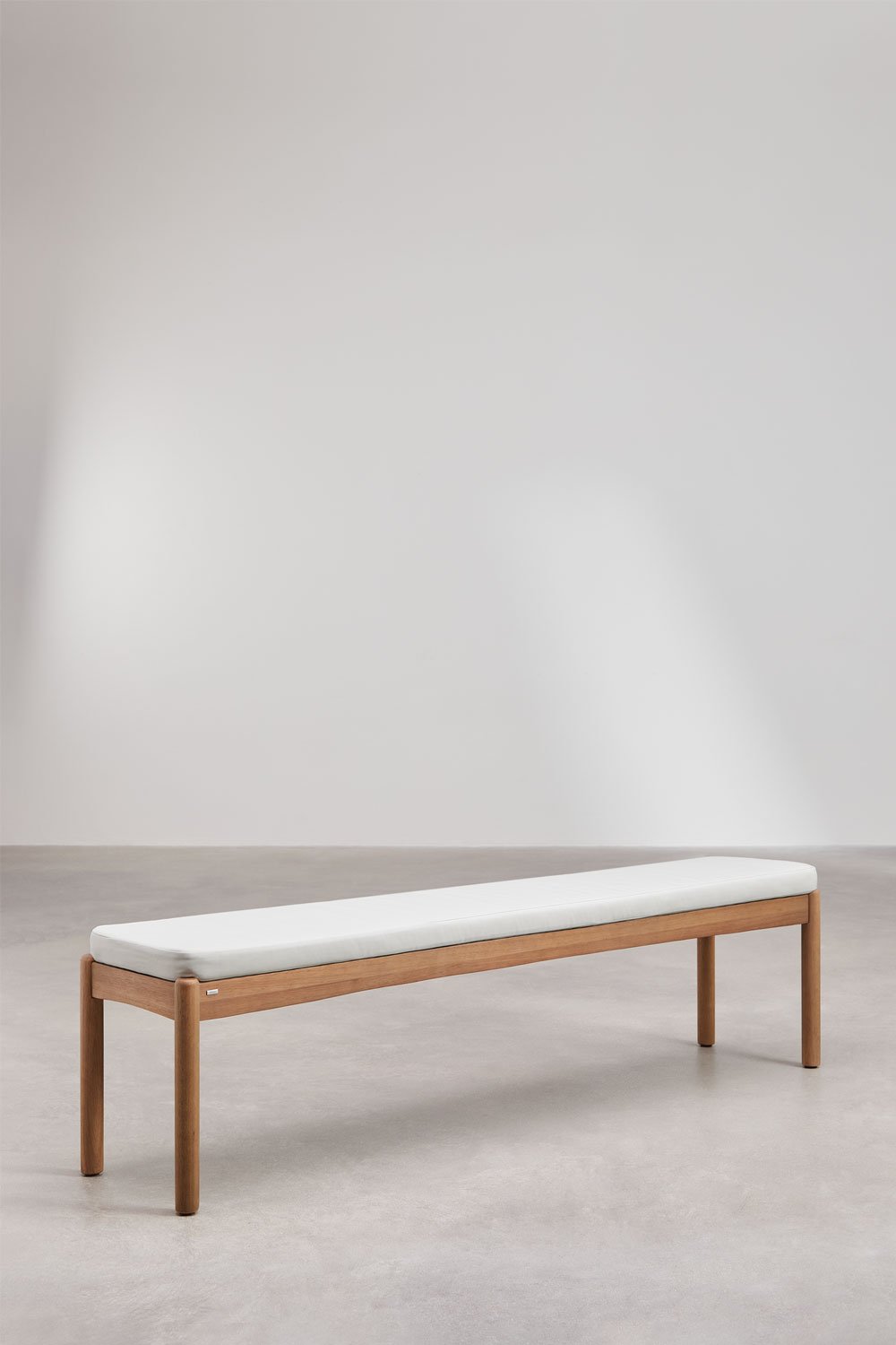 Set tavolo rettangolare (200x100 cm) e 2 ripiani da pranzo in legno di eucalipto Aderyn