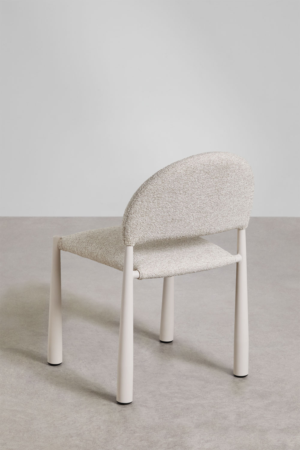 Set tavolo rettangolare 200x100 cm in legno di mango Sidney e 6 sedie da pranzo in bouclé Nagore