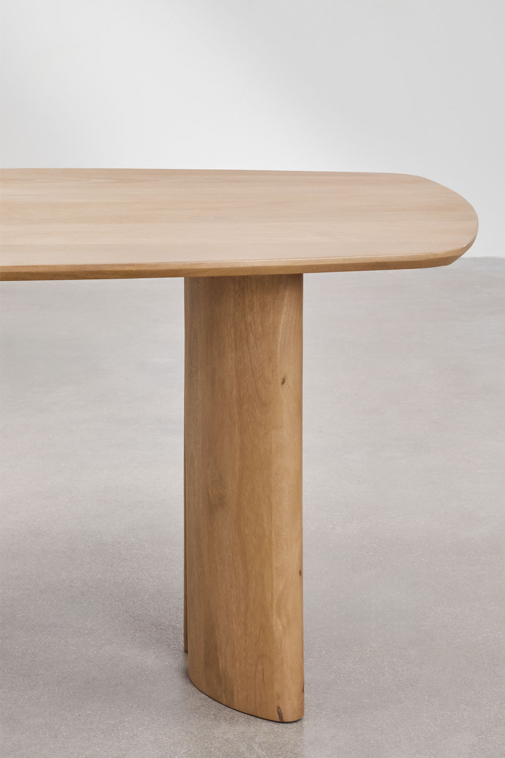 Set tavolo rettangolare 200x100 cm in legno di mango Sidney e 8 sedie da pranzo in fibbia Nagore